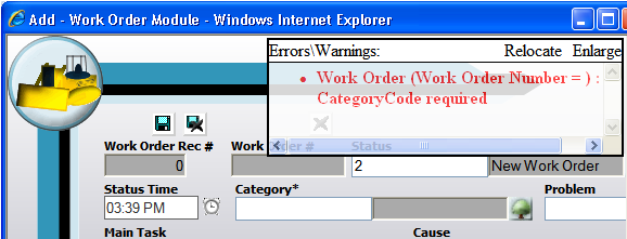 Errors Warnings