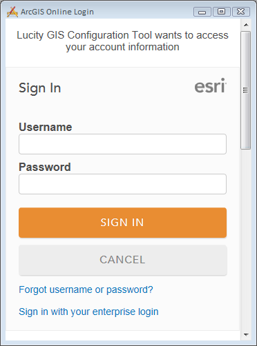 ArcGIS Online login