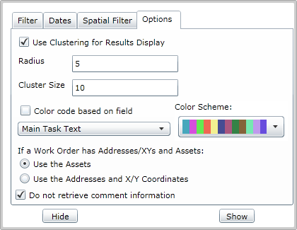 options tab