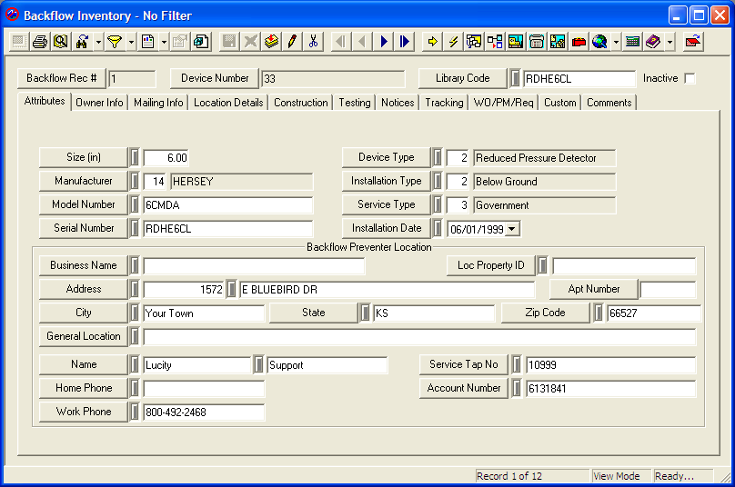 Backflow Inv