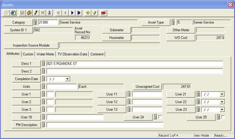 Assets Dialog