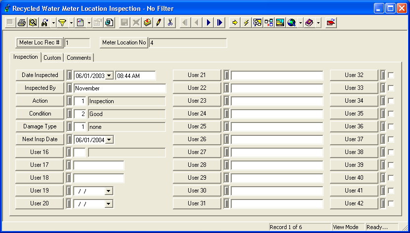 Recy Meter Loc Insp