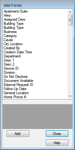 List of Fields