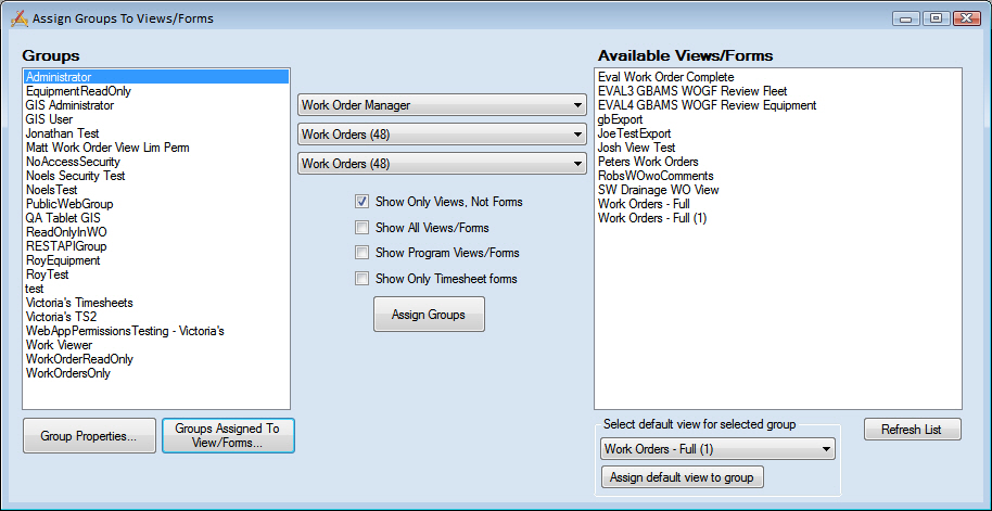 assign groups