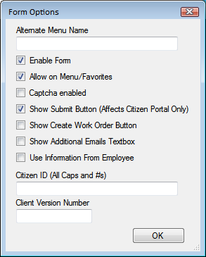 Form Options