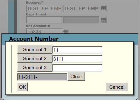 Account Number Selection