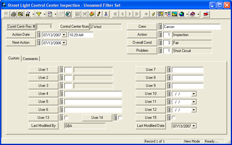 Control Ctr Insp