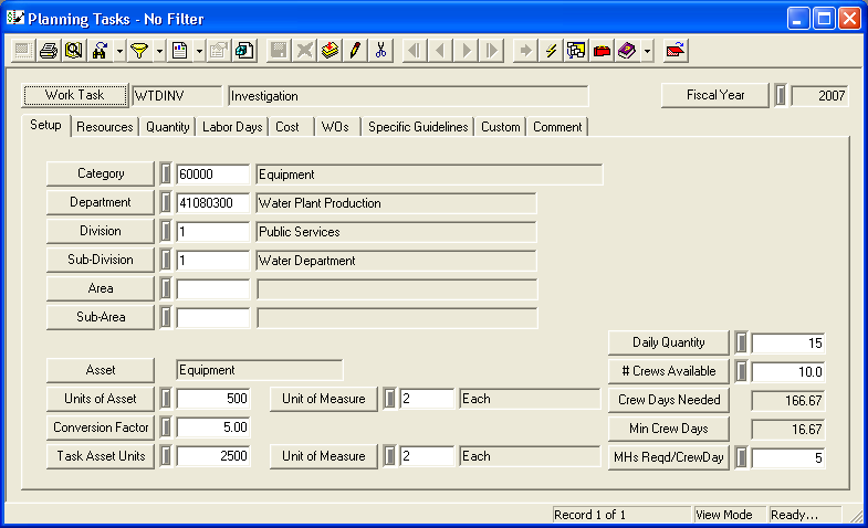 Planning Task