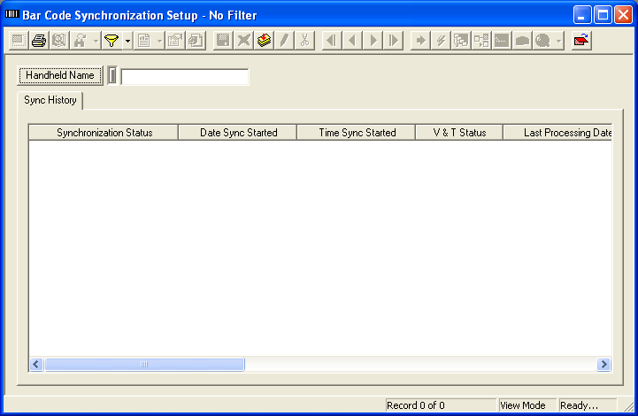 Bar Code Setup