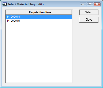 existing requisition