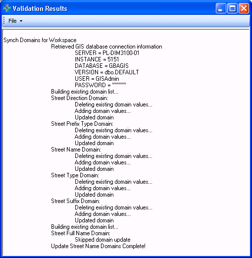 update address validation results