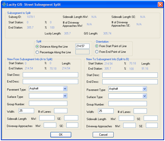 split subseg dialog