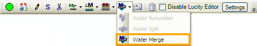 water merge toolbar