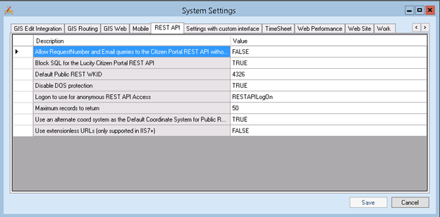 restapi options