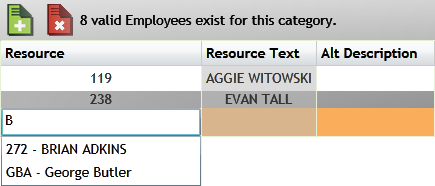 editable grid drop down