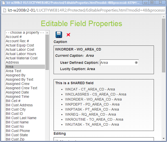 field properties