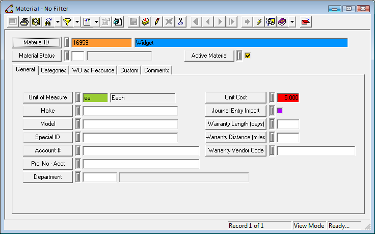 Material Setup