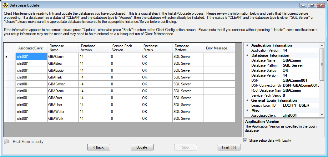 Database Update