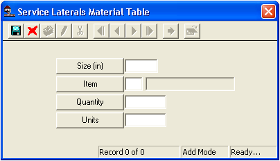 Material Table