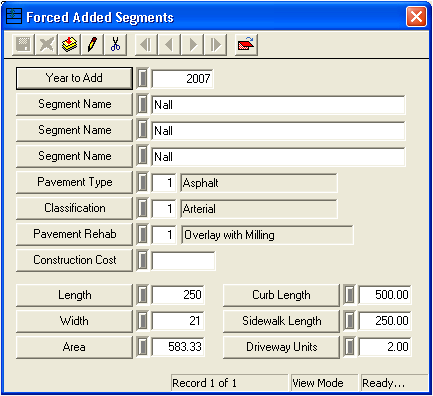 Forced Added Segments