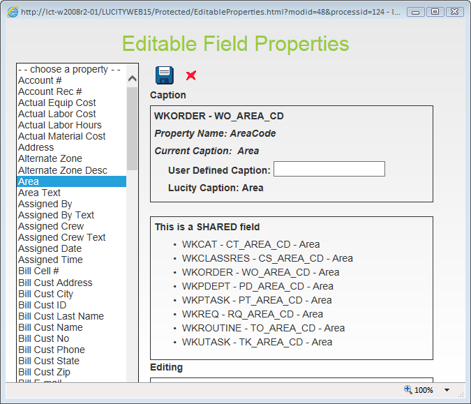 Field Properties 4265