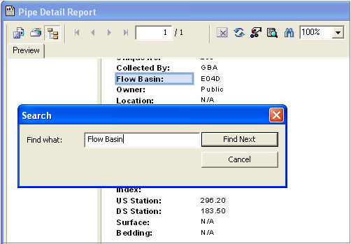 Pipe Detail Report