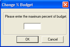 Change Budget Percent