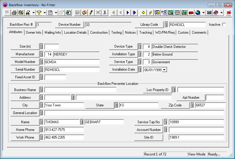 Backflow Inv