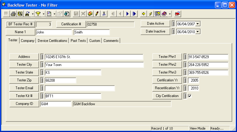 Backflow Tester