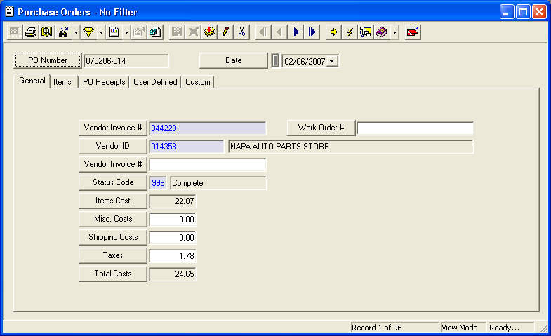 Purchase Orders