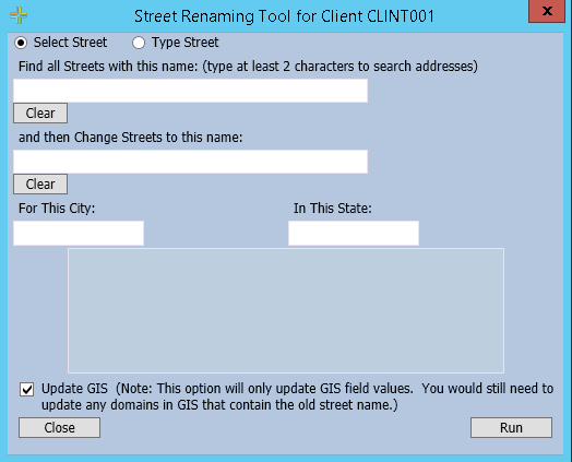 Street Renaming Tool