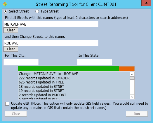 Street Renaming Tool