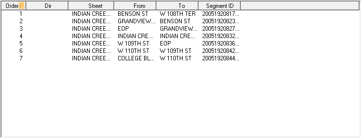 Routes Grid