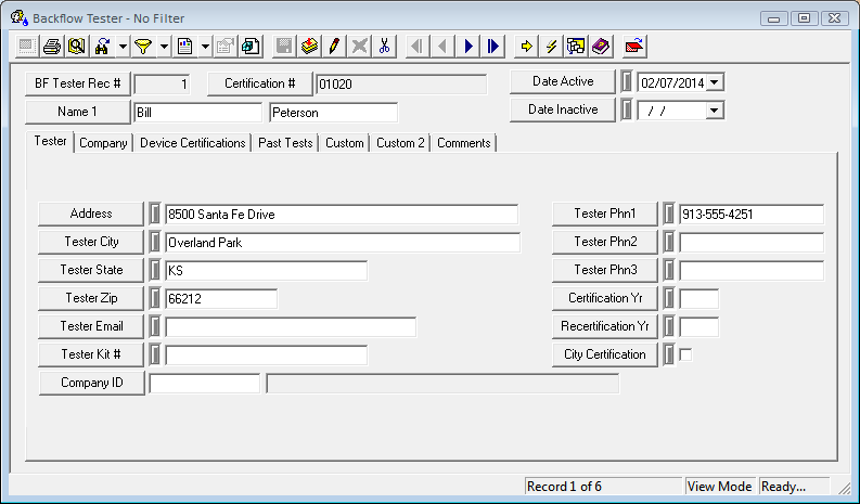 Backflow Tester