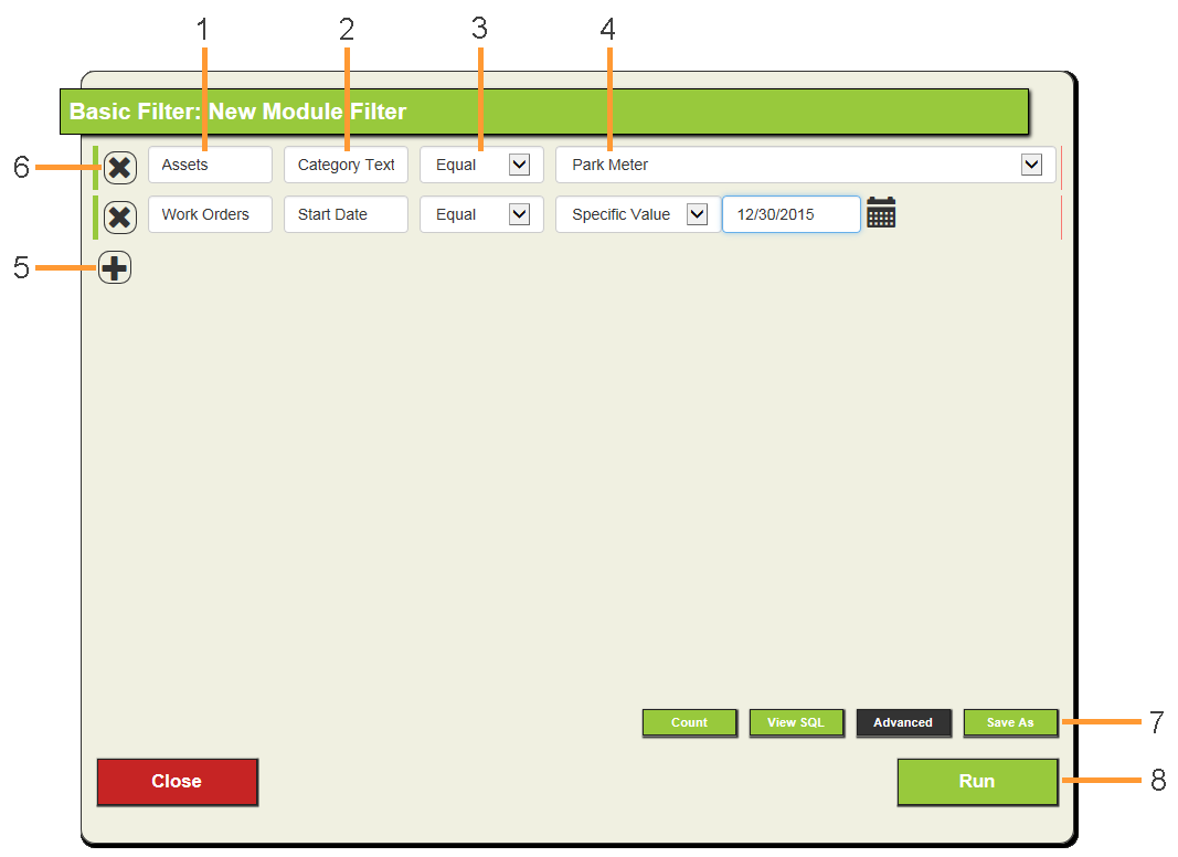 build a filter steps