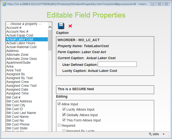 field properties