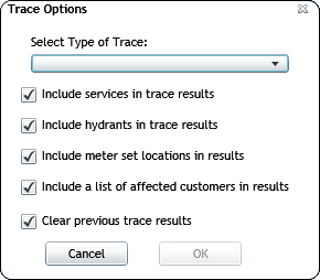 Water trace options