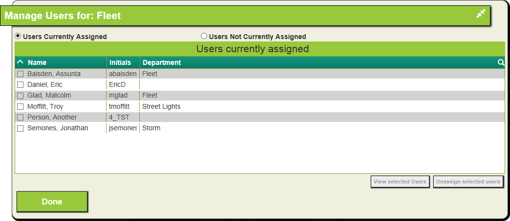 Manage Shared tabs users