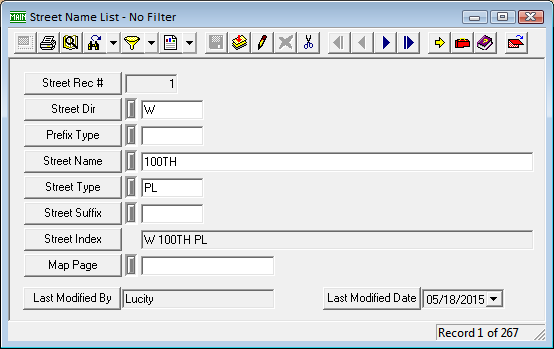 Street Name List