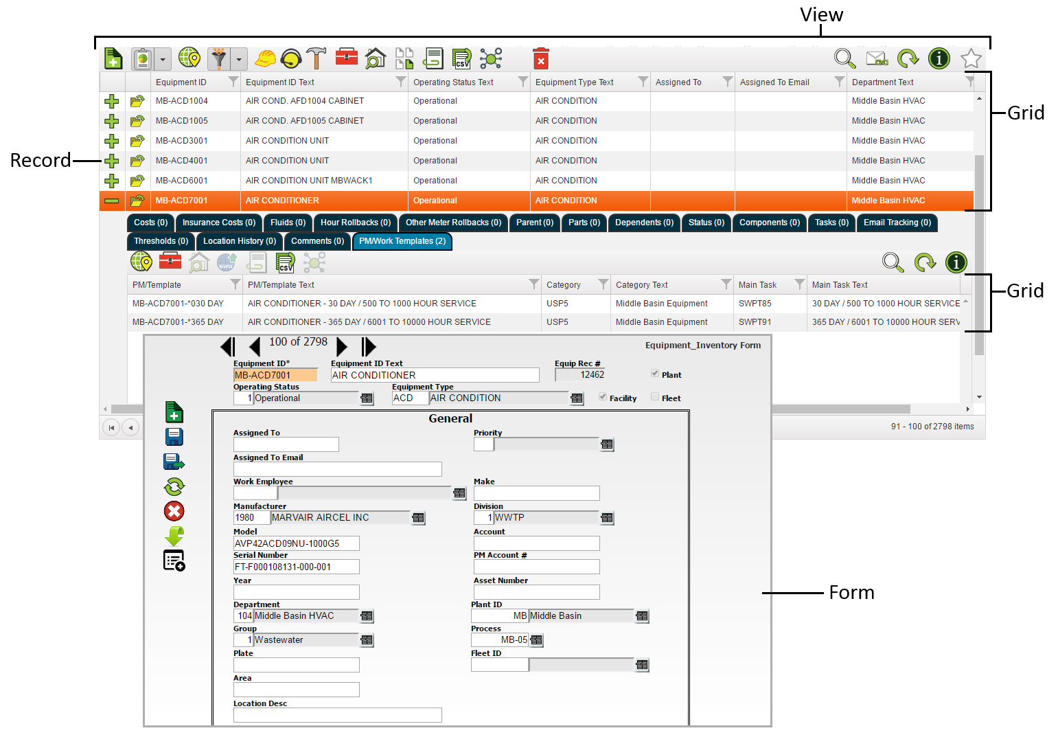 Sample gbaMS Web