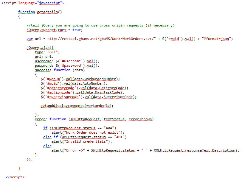 getting with javascript