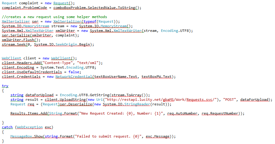 Posting Data using C