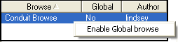 Enable Global Browse