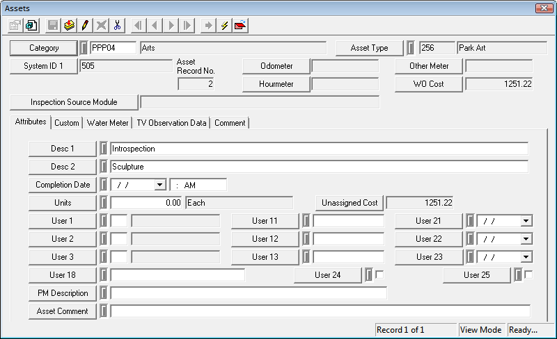 Assets Dialog