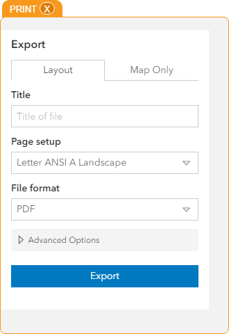 Web Map_Print menu