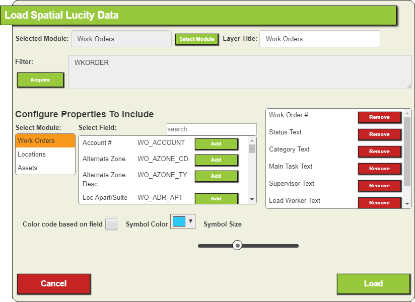 Load Spatial Lucity Data