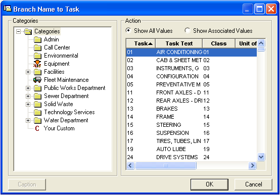 Category Task Selection