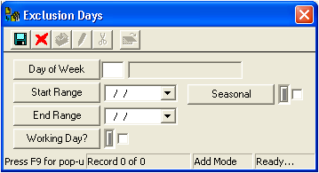 Exclusion Days Dialog