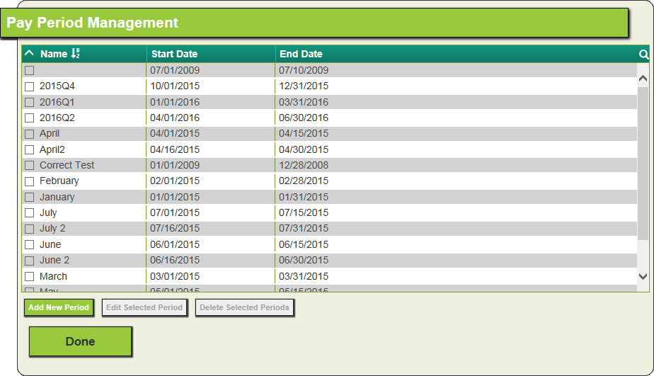 pay period management