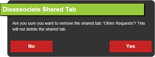 remove shared tab